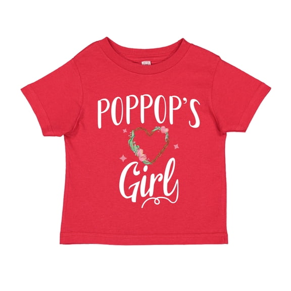 Poppop's Girl Toddler T-Shirt 5/6T Red