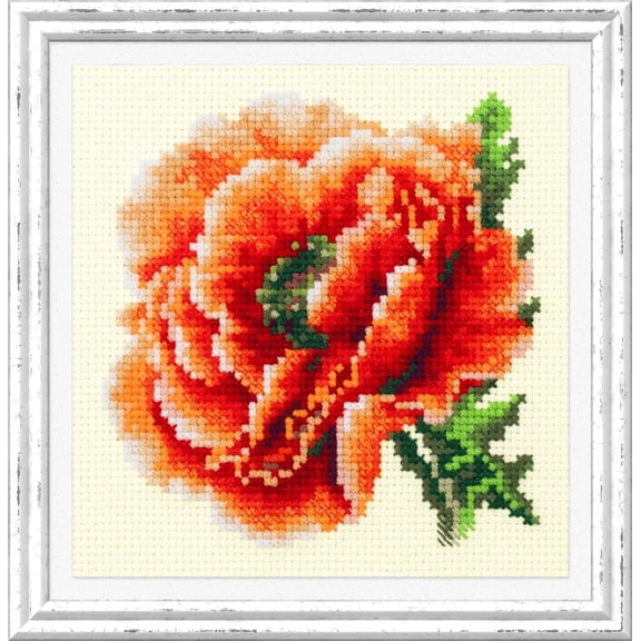 Wizardi Counted Cross-Stitch Kit Poppy 150-012 Magic Needle