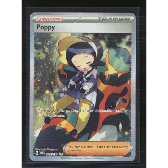 Poppy 2023 Obsidian Flames Secret Rare SAR 227/197 Holo Pokemon Trading Card English