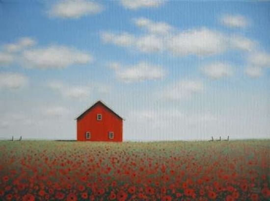 Poppy Barn Canvas Art - Sharon France (22 x 28)