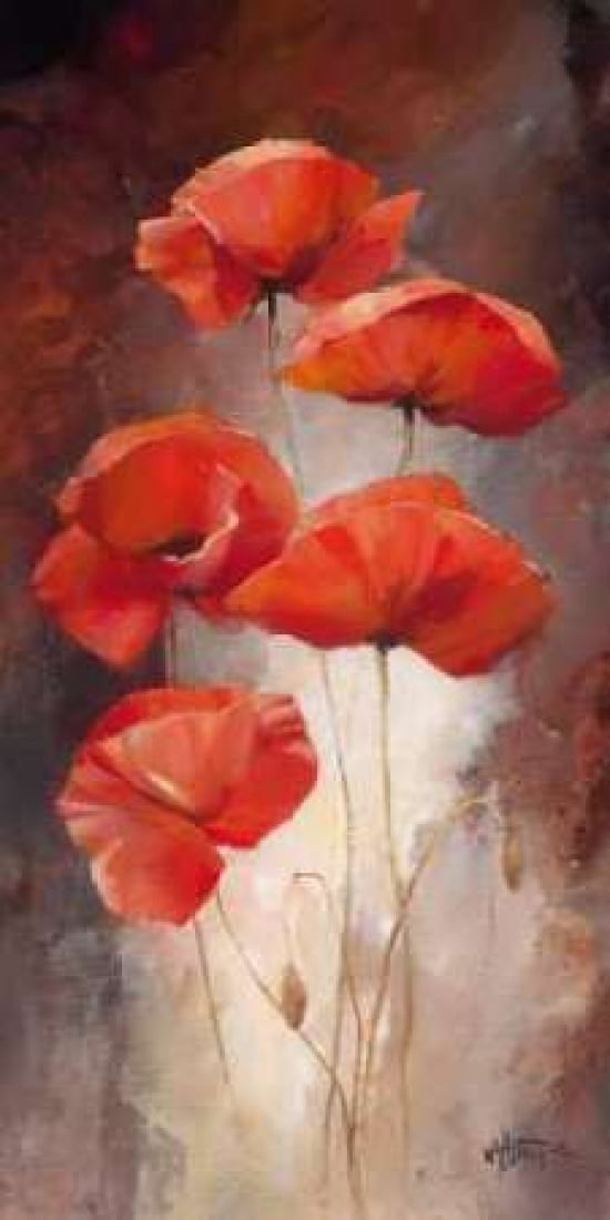 Poppy Bouquet I Canvas Art - Willem Haenraets (10 x 20)