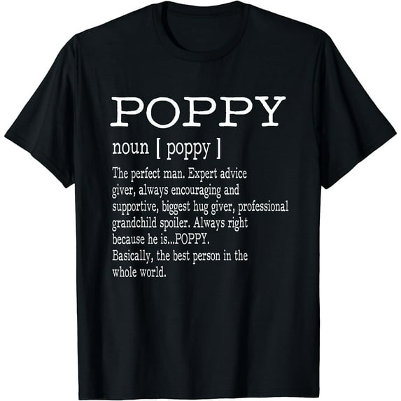 Poppy Definition Grandpa Father's Day Gifts - Men T-Shirt