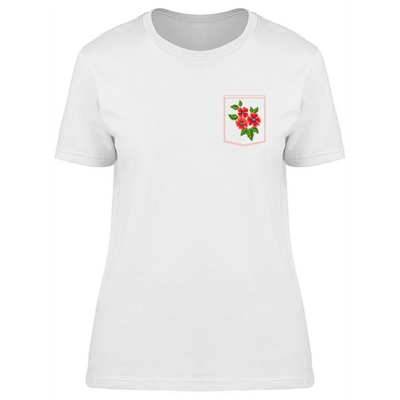 Poppy Embroidery Design T-Shirt Women -Image by Shutterstock, Female Large