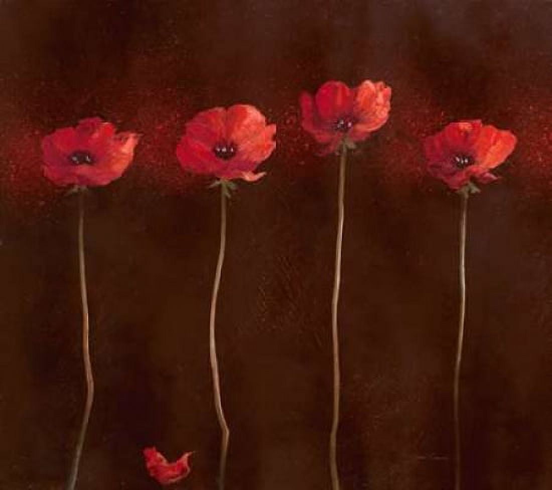 Poppy Family 1 Canvas Art - Gottschlag (24 x 24)