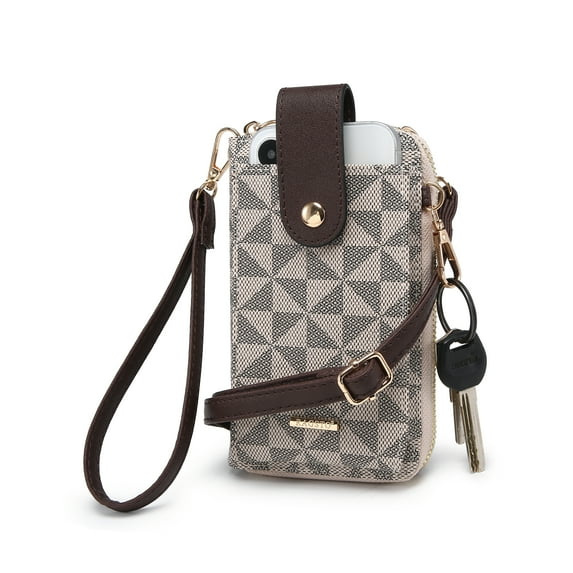 Poppy Faux Leather Womens Crossbody Shoulder Bag Cell Phone Purse Wallet Credit Card Slots Holder Clutch