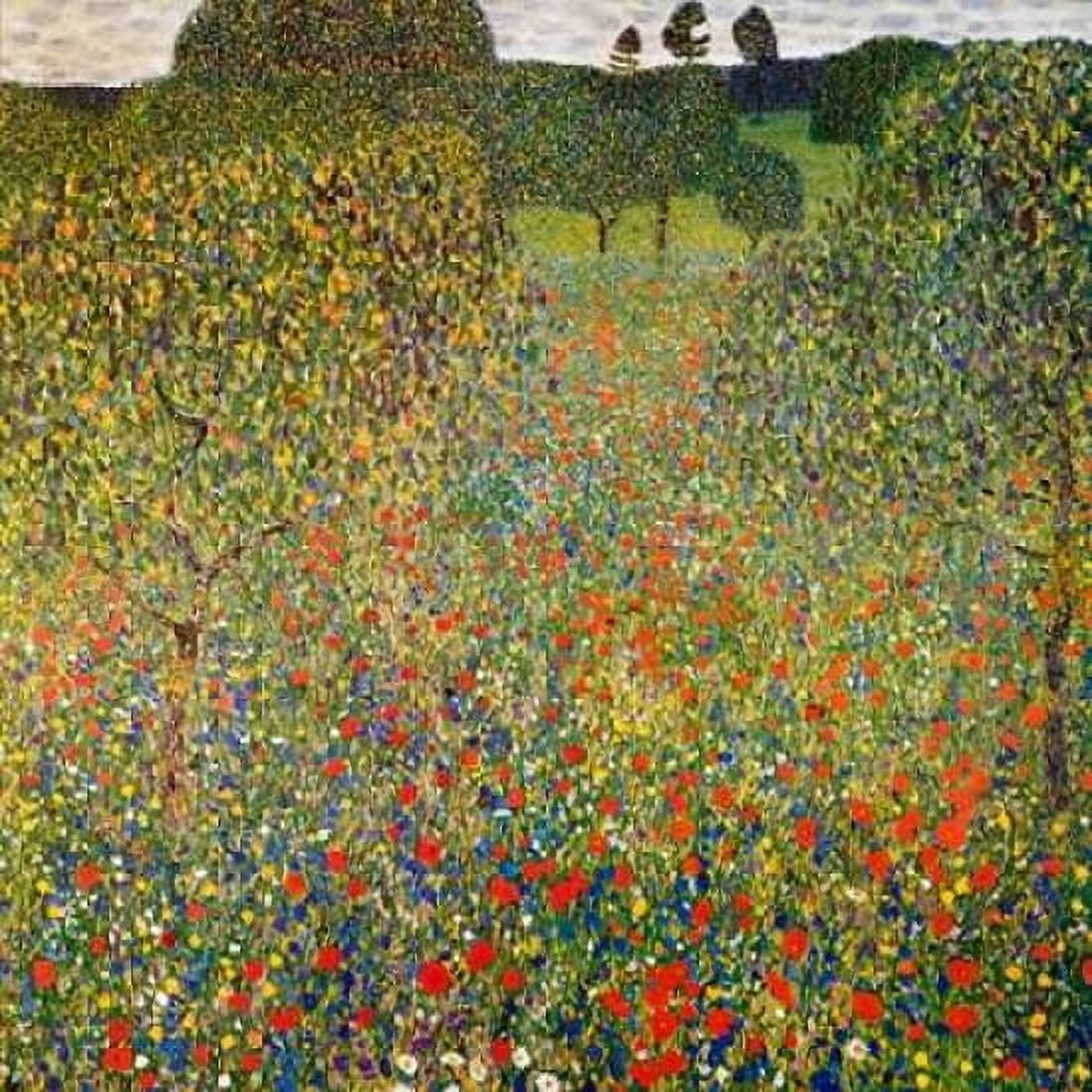 Poppy Field 1907 Canvas Art - Gustav Klimt (24 x 24)