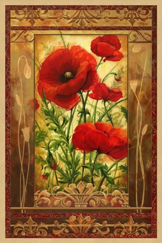 Poppy Field I In Frame Canvas Art - Janet Stever (20 x 30)