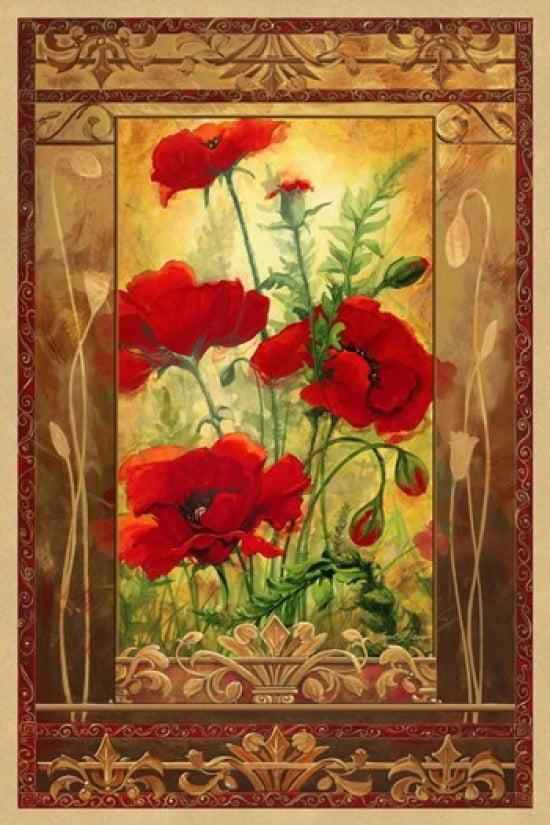 Poppy Field II In Frame Canvas Art - Janet Stever (20 x 30)