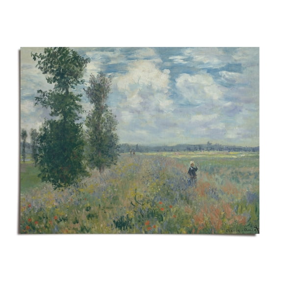 Poppy Fields near Argenteuil, 1875 - Claude Monet - 8.5x11 - Wall Art Print - UNFRAMED