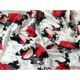 thumbnail image 1 of Poppy Floral Print Cotton Lawn Dress Fabric Black, Red & Cream - per yard, 1 of 1