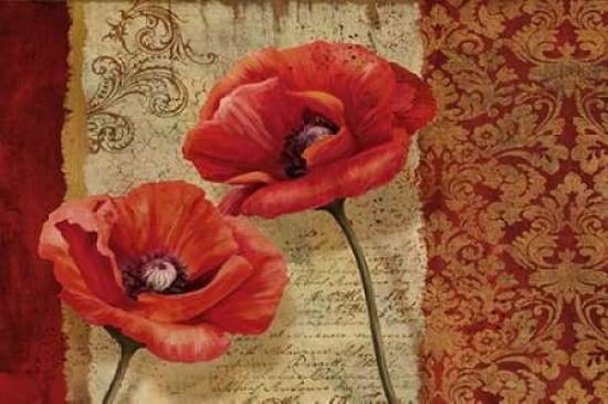Poppy Flourish Canvas Art - Conrad Knutsen (12 x 18)