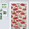 thumbnail image 1 of Poppy Flower Draw Door Curtain Nordic Living Room DoorCurtain Porch Partition Curtain Kitchen Rative Half Curtain, 1 of 4