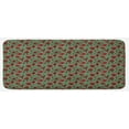 thumbnail image 1 of Poppy Flower Kitchen Mat, Floral Arrangement with Abstract Ballerina Dance Themed Botany, Plush Decorative Kitchen Mat with Non Slip Backing, 47" X 19", Green Chestnut Brown Red, by Ambesonne, 1 of 1