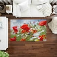 thumbnail image 1 of Poppy Flower Rug, Poppy Fields Rug, Farmhouse Rug, Trendy Rug, Daisy Flower Rug, Office Decor Rug, Gift Rug, Red Poppies Rug, Botanical Rugs, 1.7'x2.3' - 50x70 cm, 1 of 8