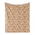 thumbnail image 1 of Poppy Flower Soft Flannel Fleece Blanket, Romantic Soulful Bouquet of Springs and Leaves Pattern in Pastel Colors Print, Cozy Plush for Indoor and Outdoor Use, 70" x 90", Multicolor, by Ambesonne, 1 of 5