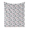 thumbnail image 1 of Poppy Flower Soft Flannel Fleece Throw Blanket, Blooming Floral Design with Abstract Petals and Stems Spring Season Growth, Cozy Plush for Indoor and Outdoor Use, 70" x 90", Multicolor, by Ambesonne, 1 of 6