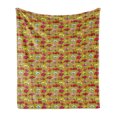 thumbnail image 1 of Poppy Flower Soft Flannel Fleece Throw Blanket, Vintage Flourishing Poppies with Colorful Petals and Nectars Organic Nature, Cozy Plush for Indoor and Outdoor Use, 50" x 70", Multicolor, by Ambesonne, 1 of 5