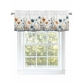 thumbnail image 1 of Poppy Flowers Curtain Valances for Windows, Spring Botanical Elegant Chic Floral Kitchen Valance Window Treatment, Light Filtering Block Curtains for Bathroom/Bedroom/Living Room 60'' x 18'', 1 of 9