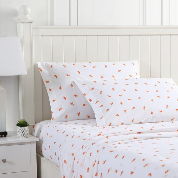 Poppy & Fritz Animal Cotton 200 Thread Count Sheet Set, Queen