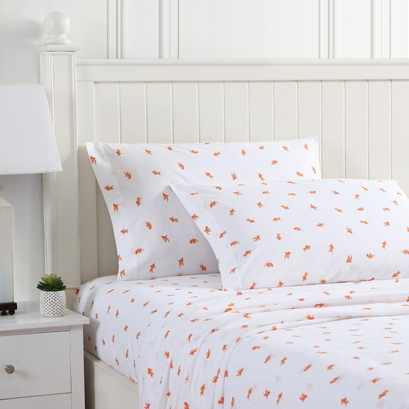 Poppy & Fritz Animal Cotton 200 Thread Count Sheet Set, Twin