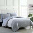 thumbnail image 1 of Poppy & Fritz Connery Stripe Grey Twin Duvet Cover Set, 1 of 4
