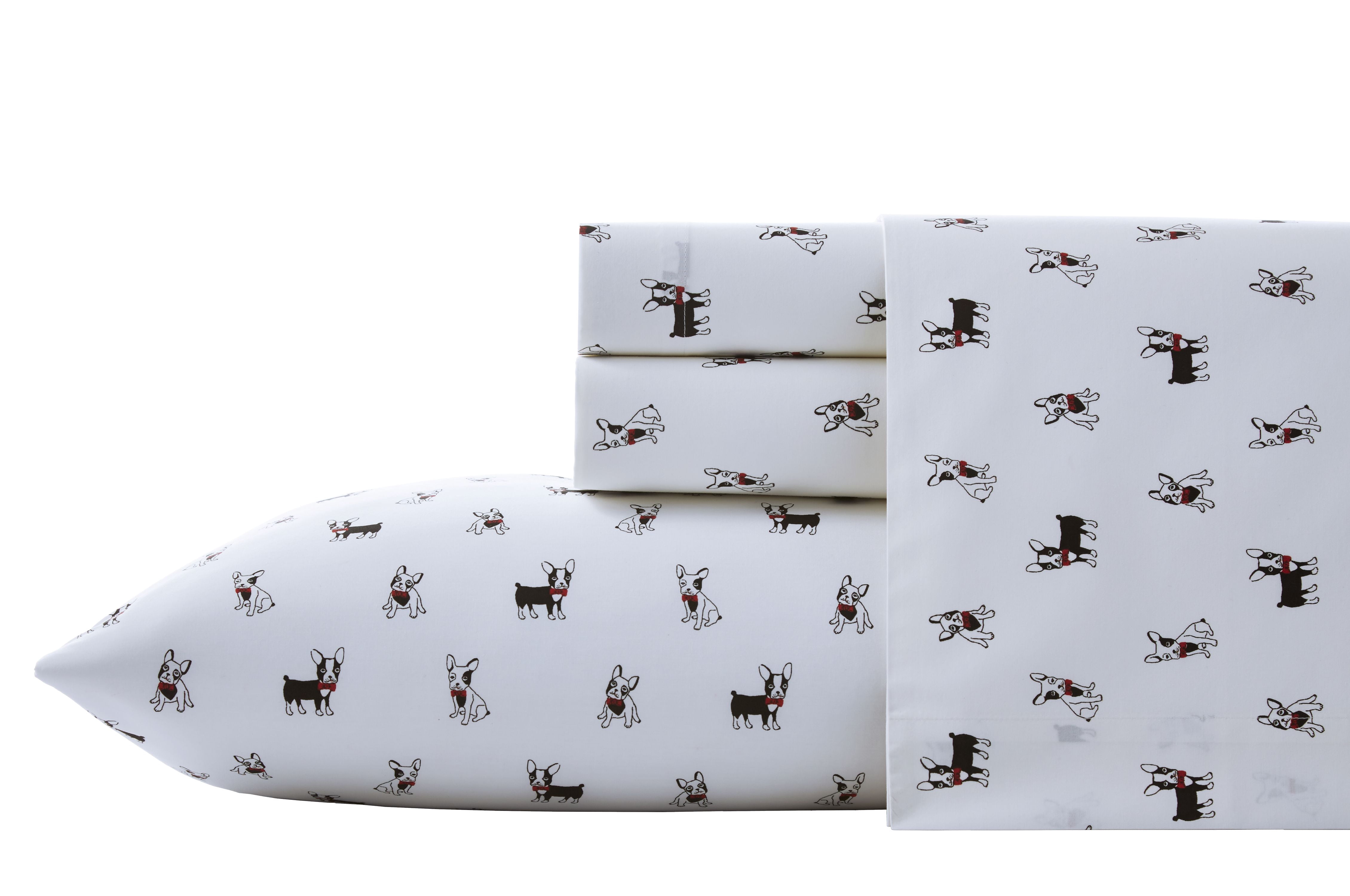 Poppy & Fritz Frenchie Sheet Set, Full