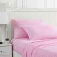 thumbnail image 1 of Poppy & Fritz Gingham Plaid Bright Pink Cotton Percale Full Sheet Set, 1 of 9