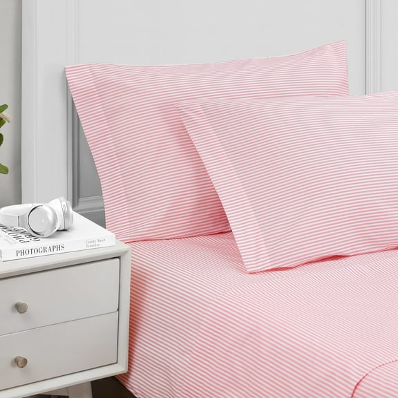 Poppy & Fritz Oxford Stripe Cotton Percale Twin XL Sheet Set