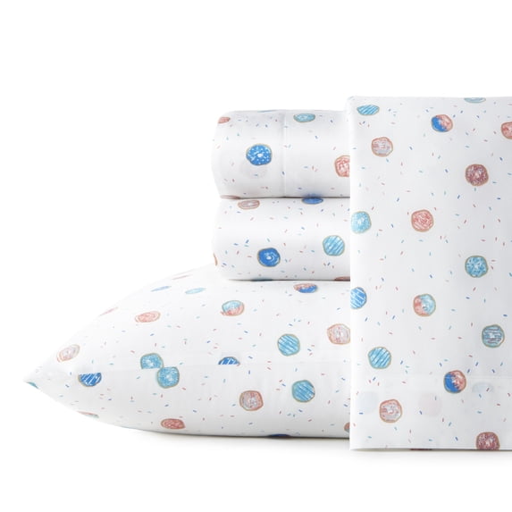 Poppy & Fritz Polka Donuts Cotton Novelty Print 4 Piece Sheet Set-Full