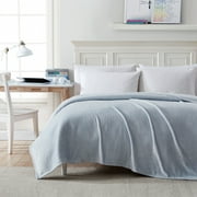 Poppy & Fritz Solid Ultra Soft Plush Pastel Blue Full/Queen Blanket