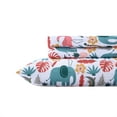 thumbnail image 1 of Poppy & Fritz Wild Animals Microfiber Pink & Green 4 Piece Sheet Set-Full, 1 of 10