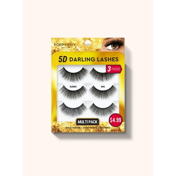 Poppy & IVY- 5D Darling Lashes Multipack - 3 Pairs