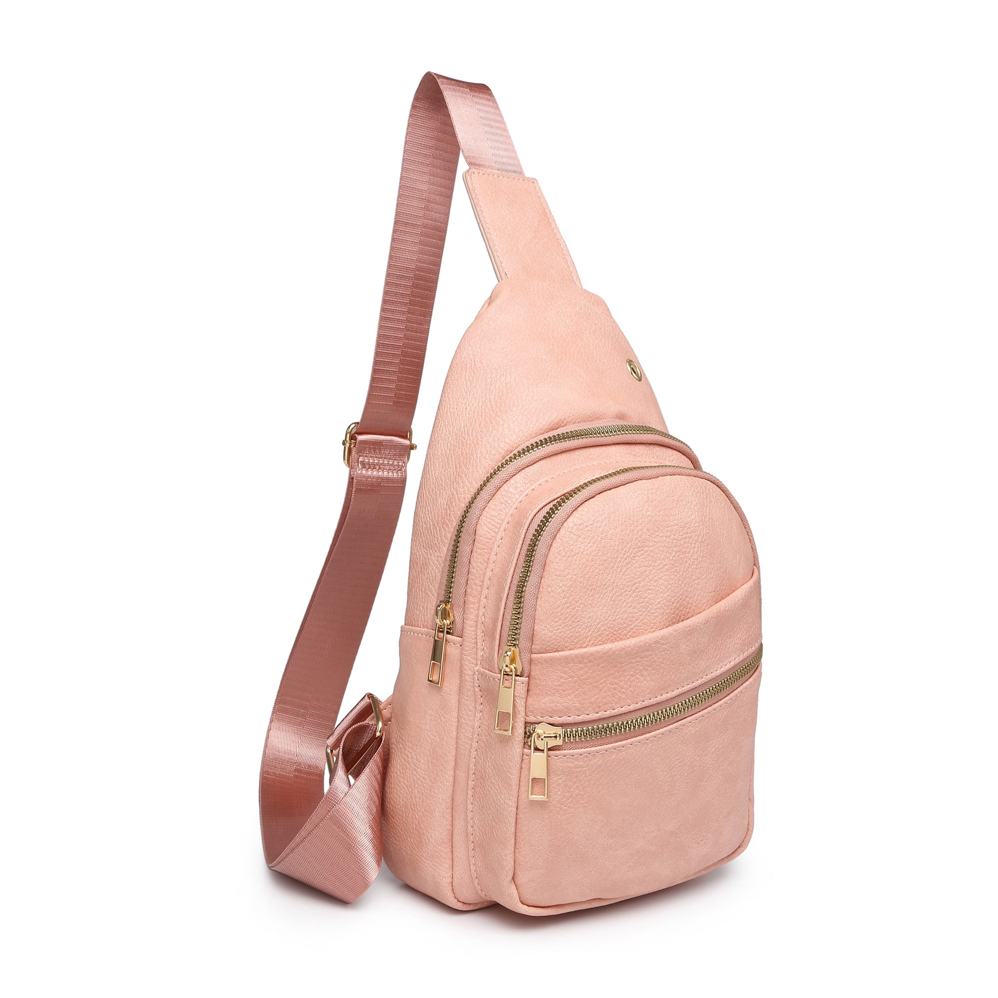 Poppy Leather Sling Backpack Bag for Women Travel Hiking Crossbody