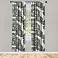 thumbnail image 1 of Poppy Pattern Window Curtains, Modern Minimalist Silhouettes of Floral Neutral Colors on Spotted Back, Lightweight Decor 2-Panel Set with Rod Pocket, Pair of - 28"x63", Dimgray Coconut, by Ambesonne, 1 of 3