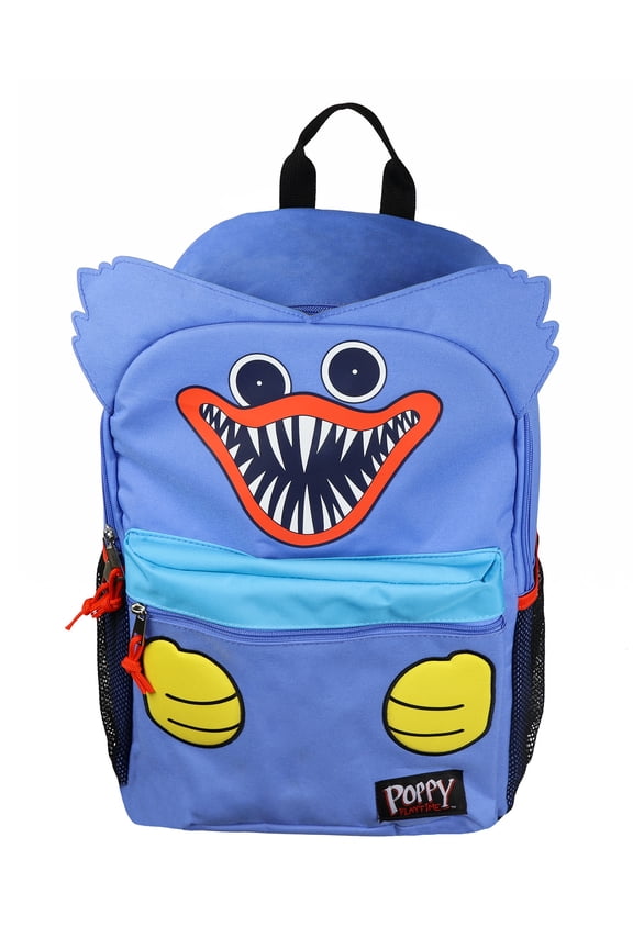 Poppy Playtime Huggy Wuggy Backpack 18" Character Design Multipurpose Tote Bag with 3D Ears