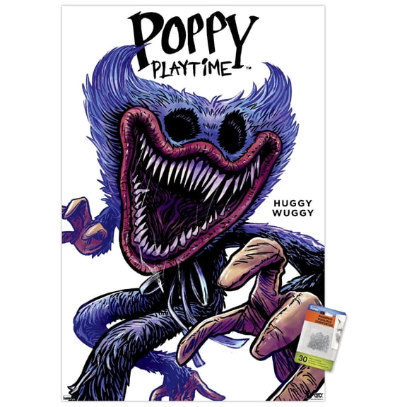 Poppy Playtime - Huggy Wuggy Feature Series Wall Poster with Push Pins, 22.375" x 34"