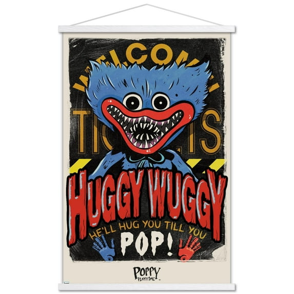 Poppy Playtime - Huggy Wuggy Wall Poster with Magnetic Frame, 22.375" x 34"