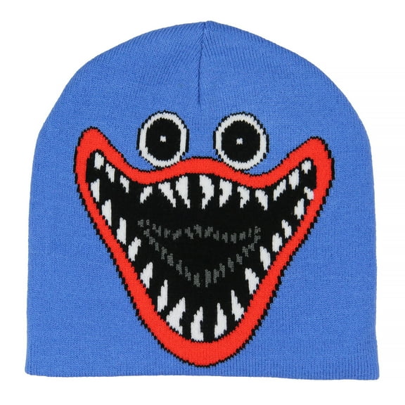 Poppy Playtime Kids Huggy Big Face Design Knitted Beanie Hat For Boys And Girls