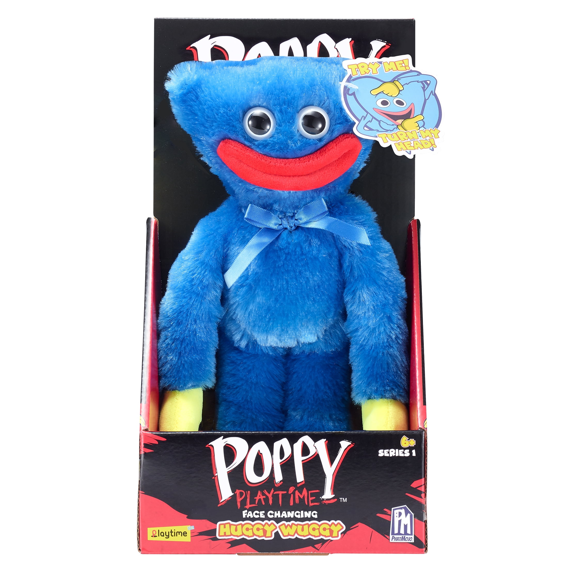 New black huggy wuggy plush toy poppy playtime game character