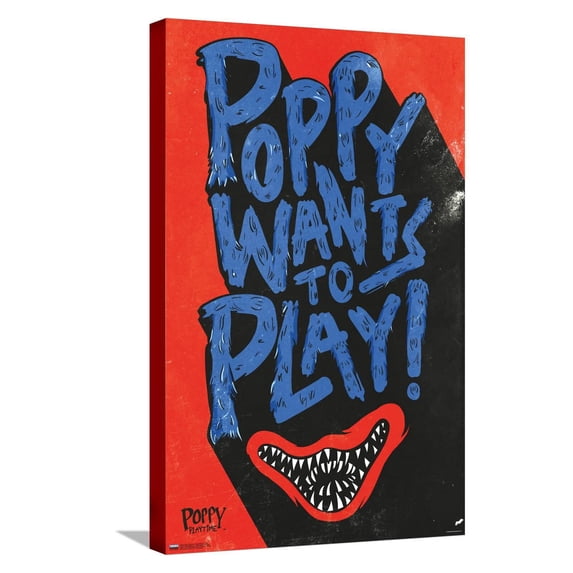 Poppy Playtime - Poppy Wants To Play Canvas Wall Poster, 14.725" x 22.375"