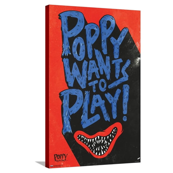 Poppy Playtime - Poppy Wants To Play Canvas Wall Poster, 22.375" x 34"