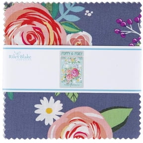 Poppy & Posey Riley Blake Stacker by Dodi Lee Poulsen; 42 - 5" Precut Fabric Quilt Squares