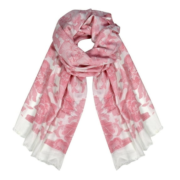 Poppy Print Floral Paisley Pattern Pashmina Wrap Shawl Scarf