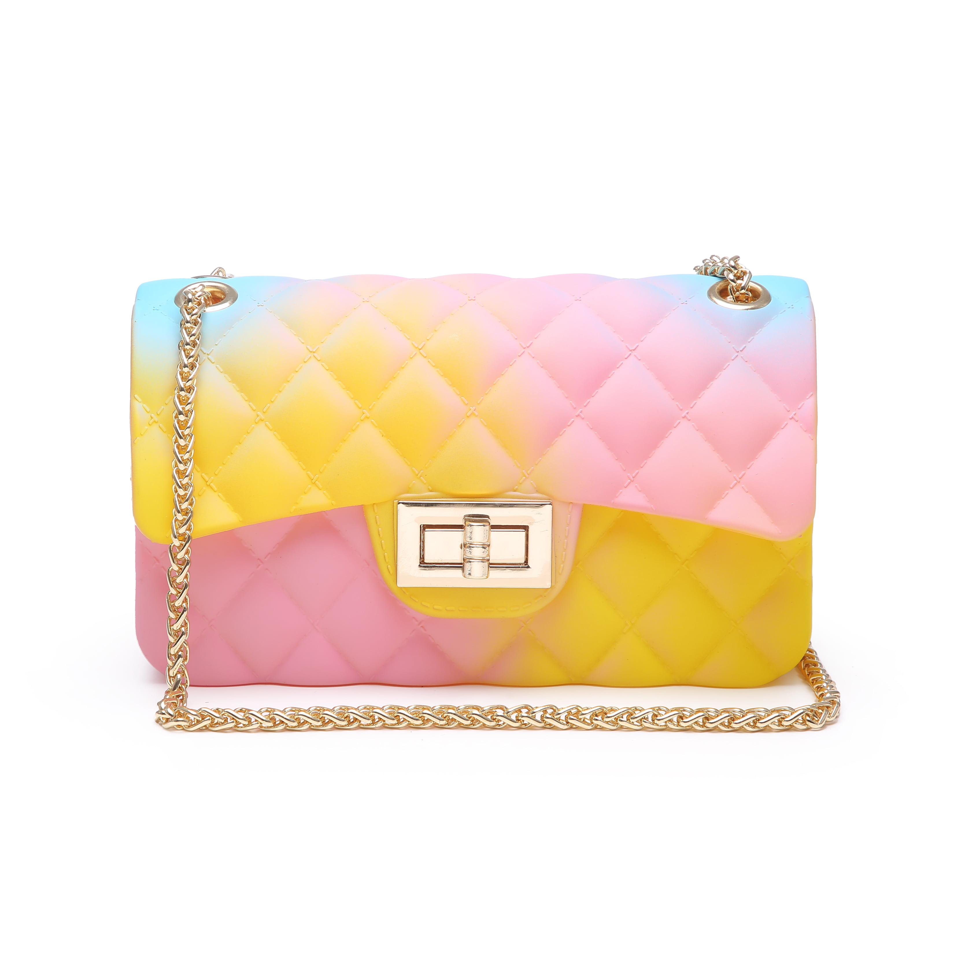 Rainbow sales quilted purse