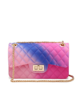 23P Pink Lambskin Quilted Mini Top Handle Light Gold Hardware