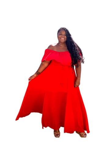 red poppy maxi dress Petite Isabelle Navy Red Poppy Float Sleeve Maxi Dress Scarlett & Jo