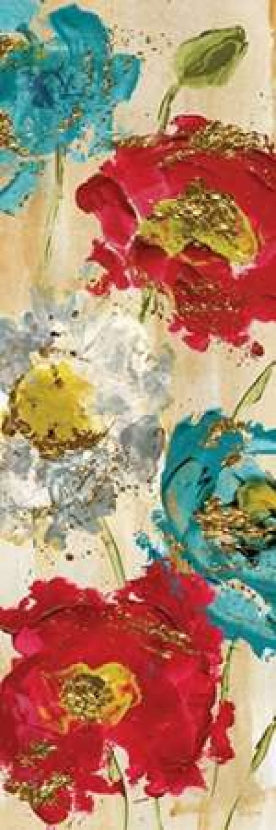 Poppy Spirit I Canvas Art - Katrina Craven (12 x 36)