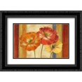 thumbnail image 1 of Poppy Tapestry Stripes Landscape 2x Matted 24x18 Black Ornate Framed Art Print by Gladding, Pamela, 1 of 2