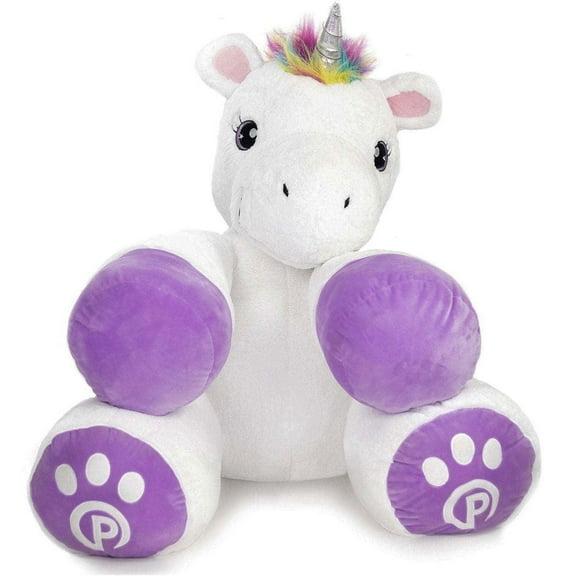 Plushible Large Stuffed Unicorn 34-inch Kids/Child & Adult Plush - Soft Rainbow Hair Animal - Valentine's Day Gift