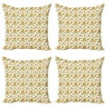 thumbnail image 1 of Poppy Throw Pillow Cushion Case Pack of 4, Floral Romantic Watercolor Effect Inspired Print with Poppies on White Background, Modern Accent Double-Sided Print, 4 Sizes, Multicolor, by Ambesonne, 1 of 2